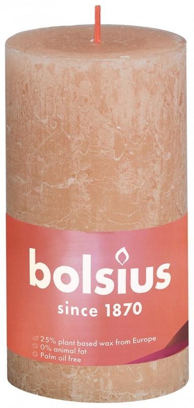 Bolsius Bolsius Rustiekkaars shine 130/68 misty pink (1 st)
