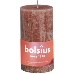 Bolsius Rustiek stompkaars shine 130/68 suede brown (1 stuks)