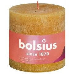 Bolsius Rustiekkaars shine 100/100 honeycomb yellow (1 st)