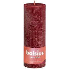 Bolsius Rustiekkaars shine 190/68 velvet red (1 st)