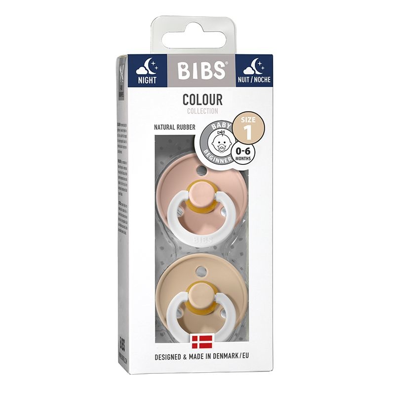 Bibs Bibs Fopspeen maat 2 - blush/vanilla night 2pack (2 st)