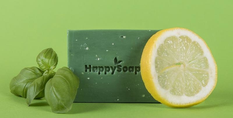 Happysoaps Happysoaps Happy body bar citroen en basilicum (100 gr)