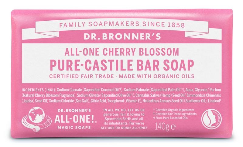 Dr Bronners Dr Bronners Barsoap cherry blossom (140 gr)