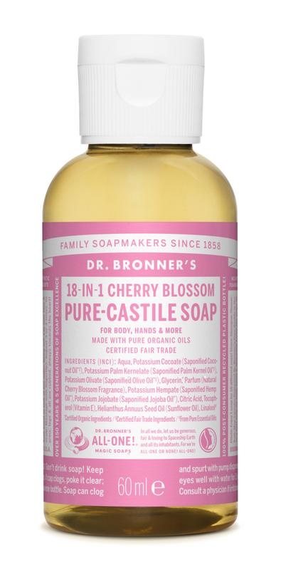 Dr Bronners Dr Bronners Liquid soap cherry blossom (60 ml)