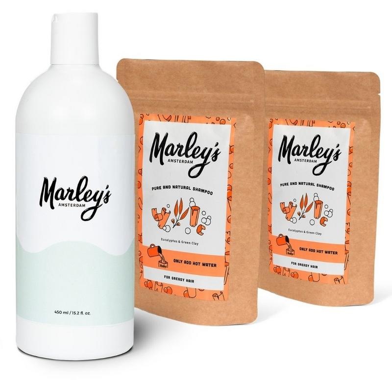 Marley's Ams Marley's Ams Pakket 2x eucalyptus & groene klei shampoo (1 Set)