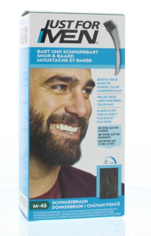 Just For Men Just For Men Snor & baard donkerbruin M45 (24 gr)