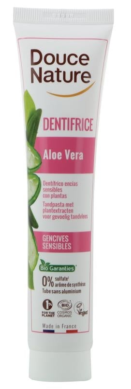 Douce Nature Douce Nature Tandpasta aloe vera voor gevoelig tandvlees bio (75 ml)