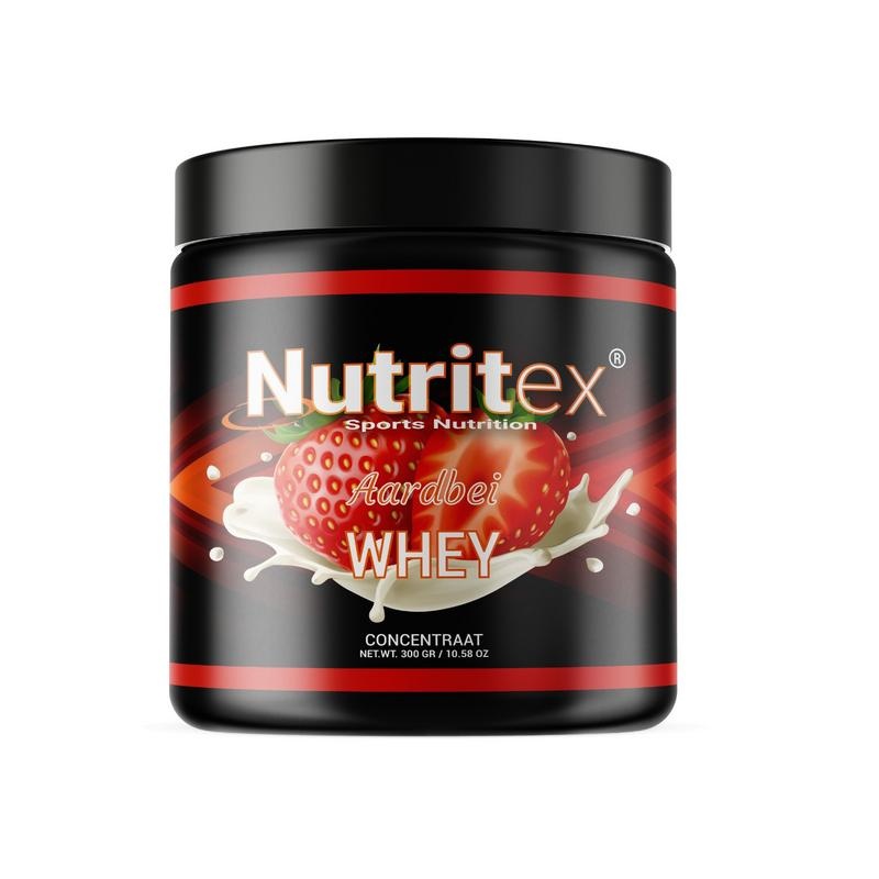 Nutritex Whey proteine aardbei (300 gram)