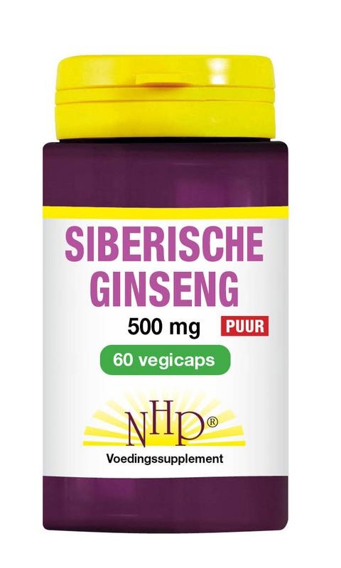 NHP NHP Siberische ginseng 500 mg puur (60 vega caps)