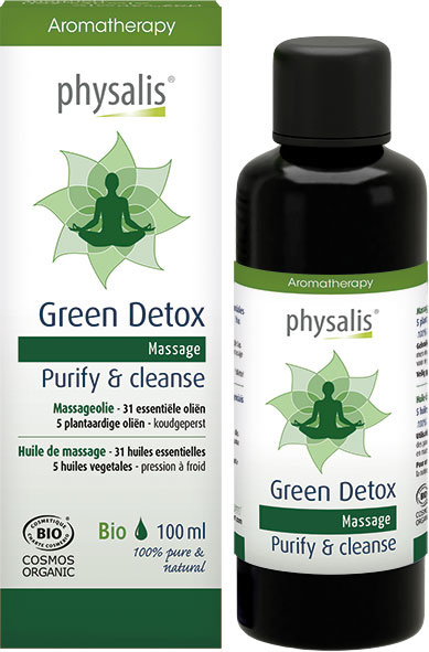 Physalis Massageolie green detox bio (100 Milliliter) Physalis Massageolie green detox bio (100 Milliliter)