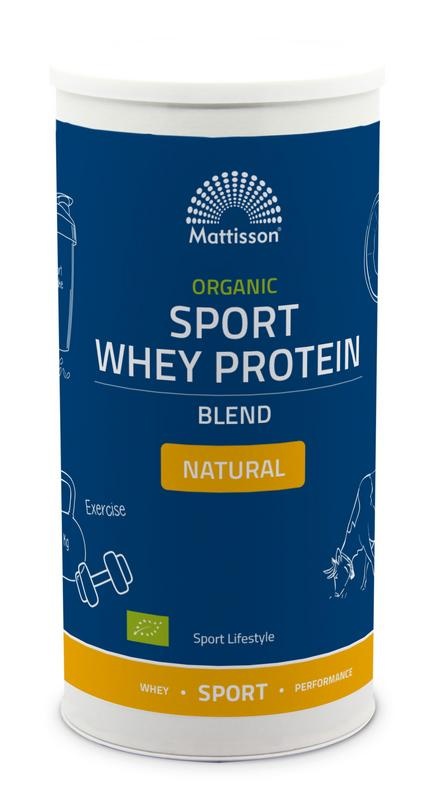 Mattisson Organic sport whey protein blend natural (450 gram) Mattisson Organic sport whey protein blend natural (450 gram)