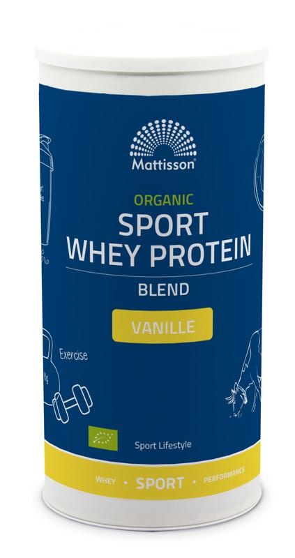 Mattisson Organic sport whey protein blend vanille (450 Gram) Mattisson Organic sport whey protein blend vanille (450 Gram)