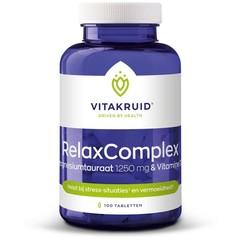RelaxComplex 1250 mg magnesiumtauraat & D3 (100 Tabletten)