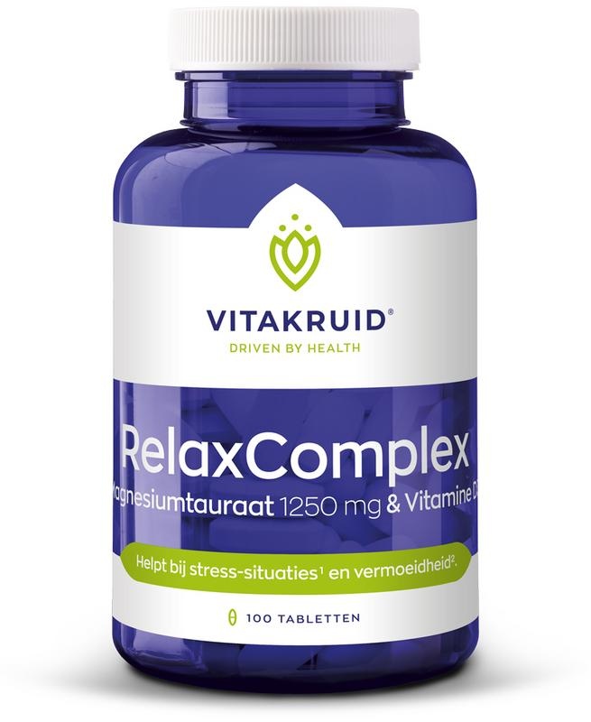 Vitakruid Vitakruid RelaxComplex 1250 mg magnesiumtauraat & D3 (100 tab)