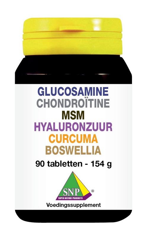 SNP Glucosamine chondro MSM hyaluron curcum boswellia (90 tabletten)