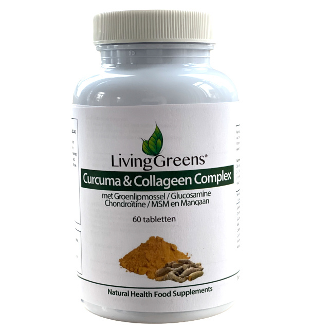 Livinggreens Livinggreens Curcuma & collageen complex (60 tab)