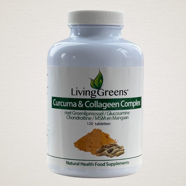 Livinggreens Livinggreens Curcuma & collageen complex (120 tab)