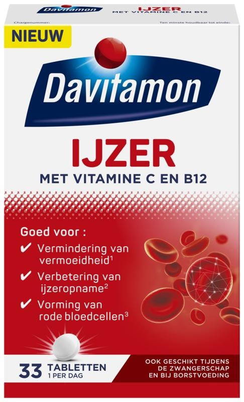 Davitamon Davitamon IJzer met B12 (33 tab)