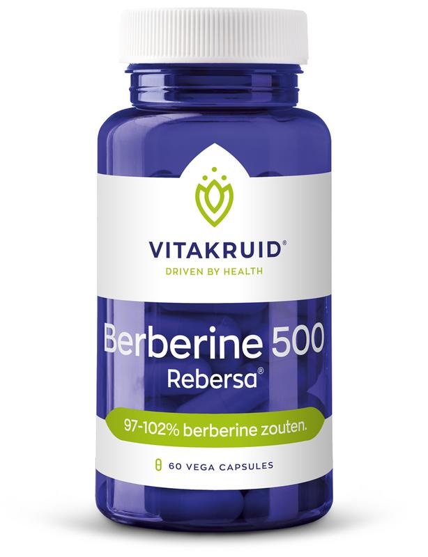 Vitakruid Berberine 500 Rebersa 97-102% berberine zouten (60 Vegetarische capsules) Vitakruid Berberine 500 Rebersa 97-102% berberine zouten (60 Vegetarische capsules)