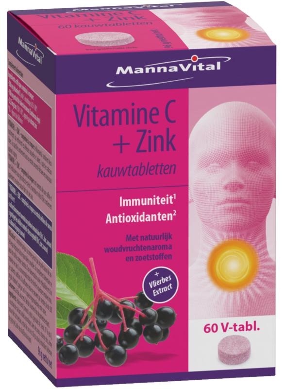 Mannavital Mannavital Vitamine C plus zink (60 tab)