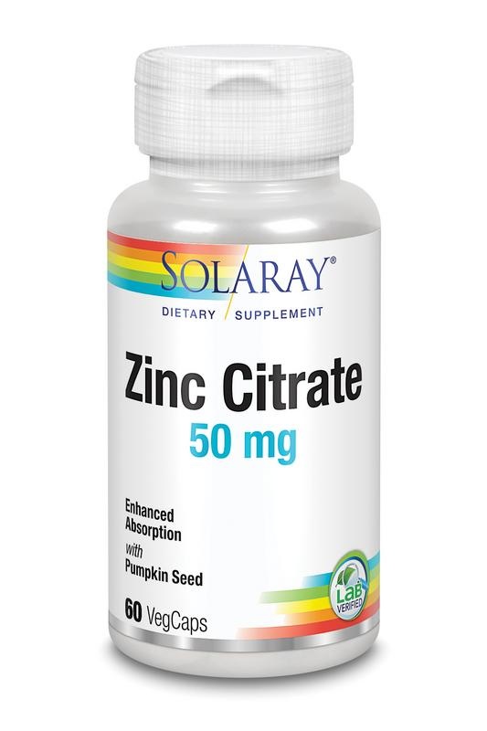 Solaray Zink citraat 50 mg (60 vcaps)