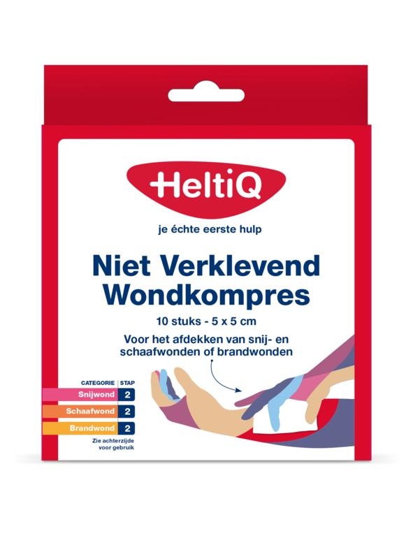 Heltiq Heltiq Wondkompres 5 x 5 niet verklevend (10 st)