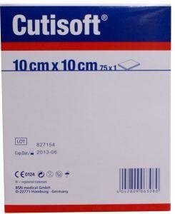 Cutisoft Cutisoft Vliescompressen steriel 10 x 10cm 6 laags (75 st)