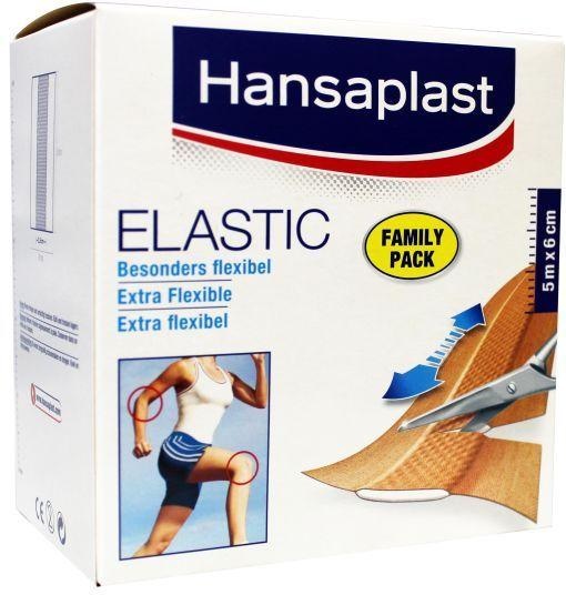 Hansaplast Hansaplast Elastic family 5m x 6cm (1 st)