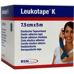 Leukotape K 5m x 7.5cm blauw (1 st)