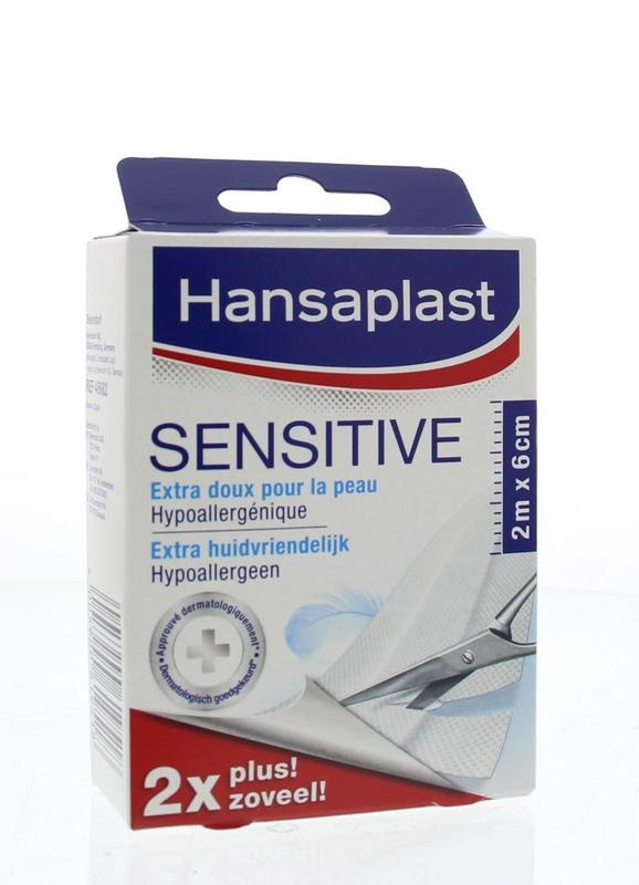 Hansaplast Hansaplast Sensitive 2m x 6cm (1 st)