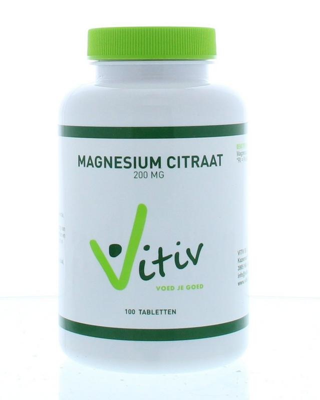 Vitiv Magnesium citraat 200 mg (100 tabletten)