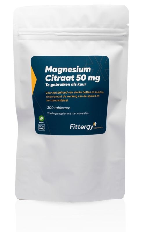 Fittergy Fittergy Magnesiumcitraat kuur 50mg (300 tab)