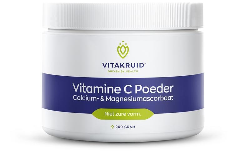 Vitakruid Vitakruid Vitamine C poeder calcium- & magnesiumascorbaat (260 gr)