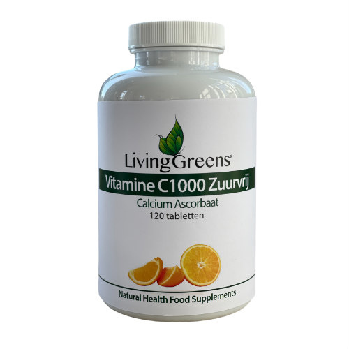 Livinggreens Livinggreens Vitamine C 1000 calcium ascorbaat (120 tab)