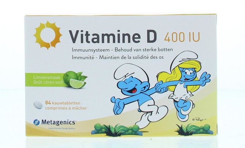 Metagenics Metagenics Vitamine D 400IU NF smurfen (84 Kauwtab)