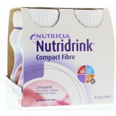 Nutridrink Compact fibre aardbei 125 gr (4 st)