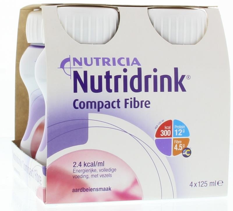 Nutridrink Nutridrink Compact fibre aardbei 125 gr (4 st)