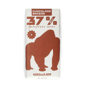 Chocolatemakers Gorilla bar melk 37% bio (85 gram)