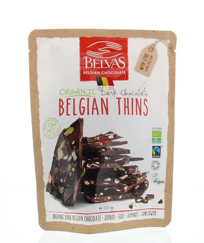 Belvas Belvas Thins puur goji amandel bio (120 gr)