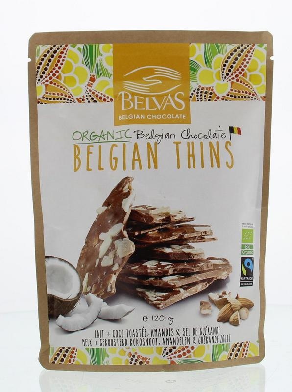 Belvas Belvas Thins melk kokos amandel bio (120 gr)