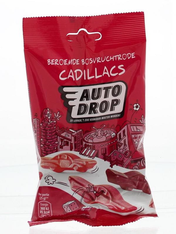 Autodrop Autodrop Snack packs bosvruchten rode cadillacs (85 gr)