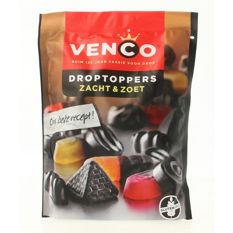 Venco Droptoppers zacht zoet (210 gram)