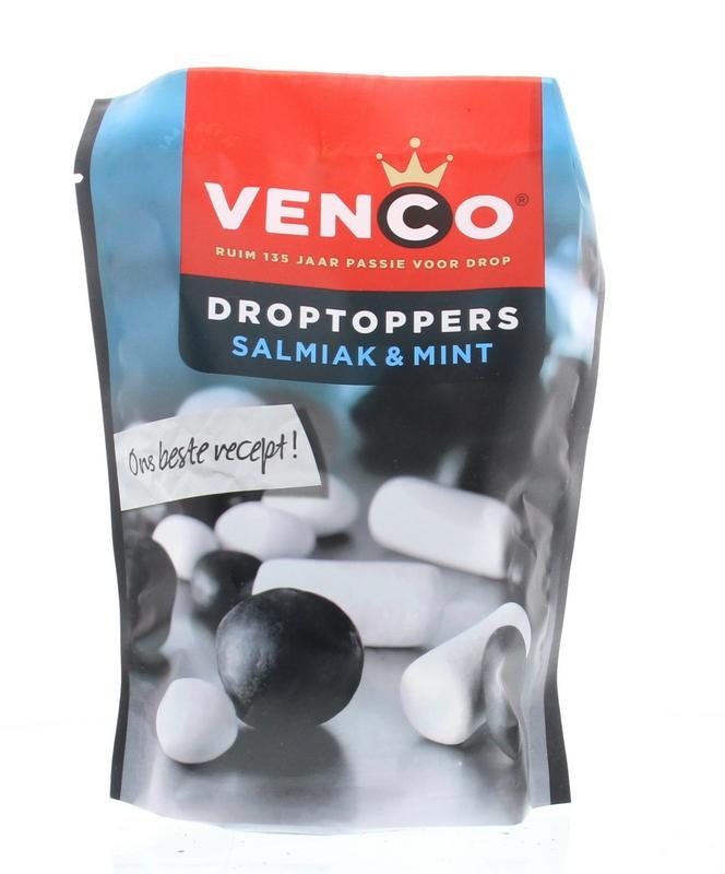 Venco Droptoppers salmiak mint (210 gram)
