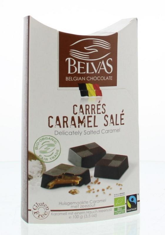 Belvas Puur met licht gezouten caramel bio (100 gram)