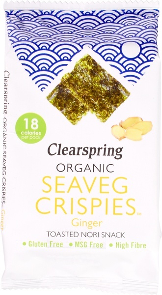 Clearspring Clearspring Seaveg crispies ginger bio (4 gr)