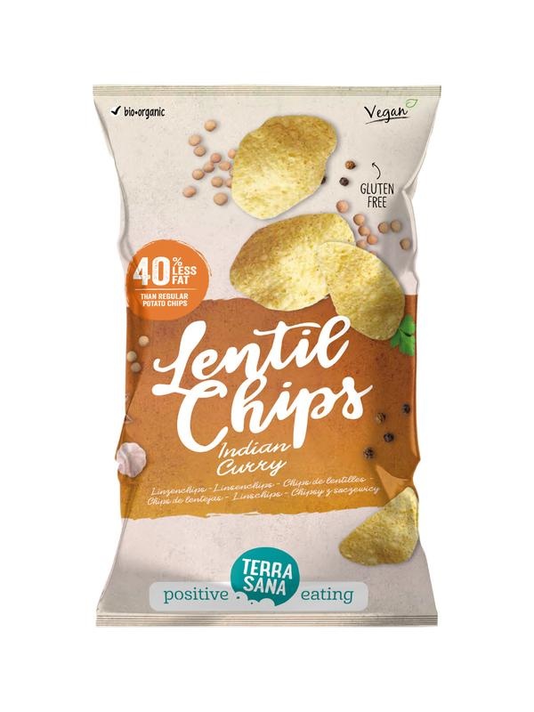 Terrasana Linzenchips Indian curry (75 gram)