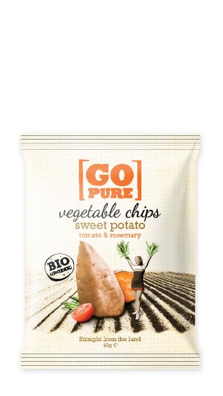 Go Pure Go Pure Chips sweet potato & rosemary bio (40 gr)