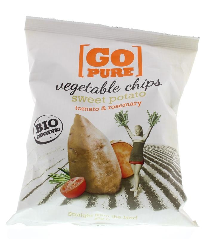 Go Pure Go Pure Chips sweet potato tomato & rosemary bio (80 gr)