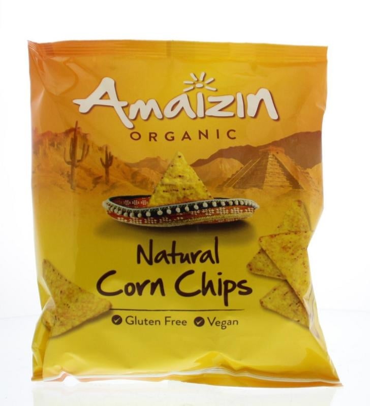 Amaizin Corn chips natural bio (75 gram)