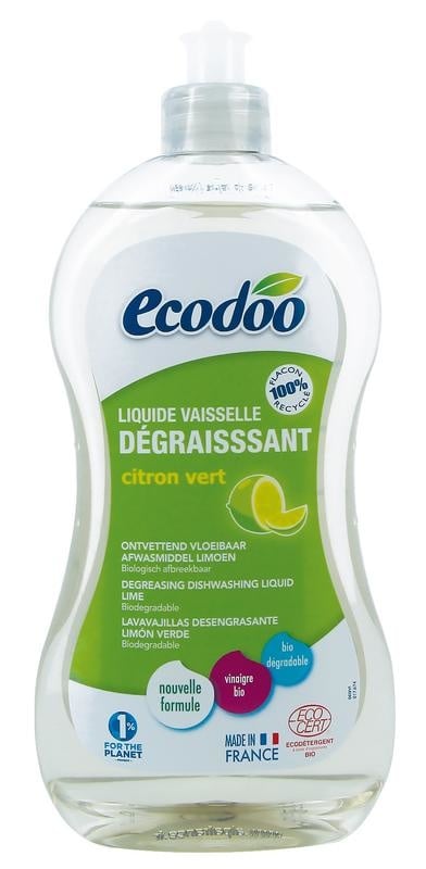 Ecodoo Afwasmiddel vloeibaar ontvettend limoen (500 ml)